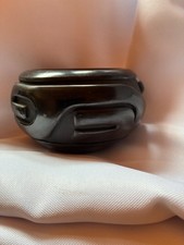 Stella Chavarria-Santa Clara Carved Black Pottery 2 1/2
