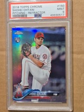2018 TOPPS CHROME SHOHEI OHTANI #150 REFRACTOR ROOKIE CARD GRADED PSA 9 MINT picture