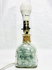 Silver Patron Bottle Bar Lamp Man Cave Custom Made 110 volt Made In Mexico YEAH picture