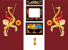 Joust Arcade Artwork 6 Pc Set Side Art Marquee CPO Bezel Coindoor Graphics picture