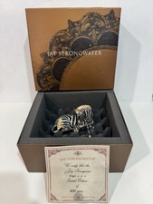 Jay Strongwater Ltd. Edition Resting Zebra Onyx Swarovski Crystals Box Papers picture