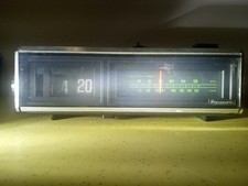 Vintage 1970s Panasonic Lighted Flip Clock Radio AM FM Weather RC6354 Woodgrain picture