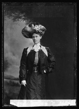 Photo:Miss A.F. Kane Portrait Woman in Edwardian Hat 1903-1905 picture