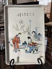 Vintage Chinese Families Rose Porcelain Tray/plate picture