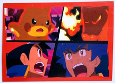 2022 POKEMON MASTER JOURNEYS Sticker EP #143 ASH'S PIKACHU VS LEON'S CHARIZARD picture