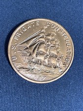 1797 U.S. FRIGATE CONSTELLATION COIN STRUCK W/ PARTS OF SHIP 1ST U.S. NAVY SHIP picture