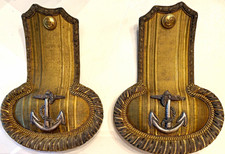 Antique Royal Navy Officer Full Dress Epaulettes J Gieve & Sons c1900 picture