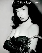 BETTIE PAGE 8x10 Photo 1950s Pin-Up Icon Vintage Retro Glamour Portrait Print picture