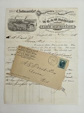 1875 antique C AULTMAN & CO freeport il FARM MACHINERY Barnes LETTERHEAD ENV LOT picture