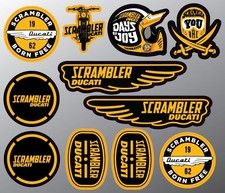 Motorcycle Stickers Decals for Ducati Scrambler Limited Black Yellow Part 2 Set picture