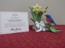 LENOX MILLENNIUM BLUEBIRD - 10 Anniversary 2010 Bird sculpture -- NEW in BOX COA picture