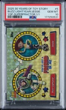 2025 Topps Toy Story Buzz Lightyear & Jessie Superfractor 1/1 #5 PSA 10 Gem Mint picture