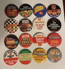 Vintage Lot Of 16 McDonalds Pin Back Employee Buttons Ronald Mcdonaldland Toy  picture