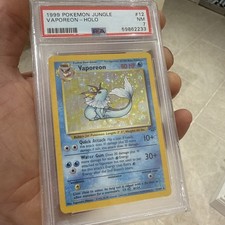 1999 Pokemon Jungle Holo No Symbol Vaporeon #12 PSA 7 picture