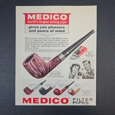 1966 Mecico Filter Pipes Vintage Print Ad Ventilator Ebony Guardsman Seafoam picture