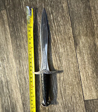 Lord of the Rings Reproduction Replica Dagger Silver Metal Blade Black Handle picture