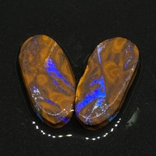 Beautiful Australian Royal Blue Boulder Opal Pair picture