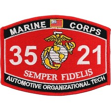 USMC MOS 3521 Automotive Organizational Tech Patch ( 4 1/2
