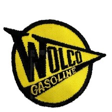 Vintage c. 70s-80s Wolco Gasoline Uniform Embroided Patch Approx 3” NOS picture