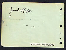 Jack Hope (d 1962) signed autograph 4x5 Album Page Film Producer & Bob's Brother picture