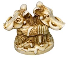 Harmony Kingdom Mud Bath Warthog Trinket Box Figurine Vtg 1995 picture