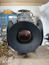 Handlan Vintage Railroad Switch Signal Lantern Metal Lamp Red & Orange Lenses picture