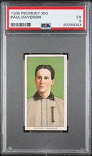 T206 Piedmont 350 Paul Davidson Baseball Tobacco Card PSA 5 EX picture