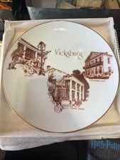 Vintage Vicksburg MS Souvenir Collector Plate Anchuca Cedar Grove Planters Hall picture
