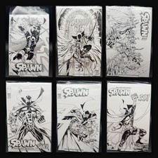 Spawn Black & White Sketch Variant Lot 6 Image 293 300 x4 301 McFarlane Capullo picture