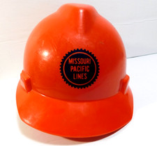 Missouri Pacific Lines Orange Hard Hat V-Gard Style MSA 995974 SEI Cert. (NB) picture