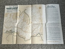 Vintage 1959 Grand Canyon National Park Visitors Map AZ Arizona Tourist Guide picture