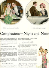1921 Original Palmolive Soap Ad. Frank X. Leyendecker Art. Night/Day Complexions picture