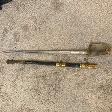 Antique U.S.C.G. U.S. Coast Guard Engraved Sword MC Lilley picture