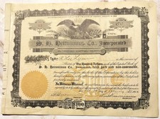 Antique 1906 S.H. Heironimus Stock Certificate 📜 Roanoke VA Department Store picture