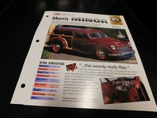 1948-1971 Morris Minor Spec Sheet Brochure Photo Poster 49 50 51 52 53 54 55 56 picture