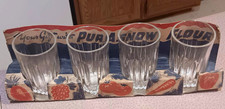 Vintage NOS PurAsnow FLOUR Drinking Glasses COMPLETE Retail Premium Gift Set picture