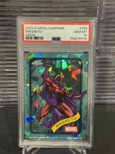 Magneto PSA 10 Topps Chrome Marvel Sapphire Aqua /75 X-Men  picture