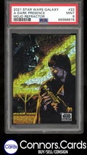 A Dark Presence PSA 9 2021 Topps Chrome Star Wars Galaxy #22 Mojo Refractor /50 picture