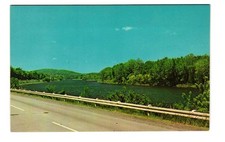 Susquehanna River along Route 17 near Binghamton NY Vintage Postcard Unposted picture