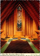College Place WA Adventist Church Interior View Continental Postcard C269 picture