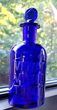 RARE VERAT VERID TINTC 1915 125ml LAB APOTHECARY COBALT BOTTLE POISON MEDICINE picture