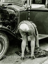 1920s FLAPPER GIRL 💜 8x10 Photo - Vintage Car Glamour Archive picture