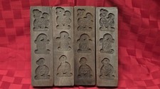 Vintage Hand-Carved Wooden Speculaasplanken Cookie Mold Boards Dutch Folk Art picture