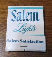 Vintage 80s Salem Lights Menthol Satisfaction Matchbook Unstruck picture