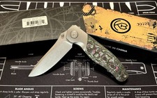 KB KNIVES VELVET SNAKE FOLDING KNIFE SW TI/WATERMELON SUGAR CAMO CARBON M390 picture