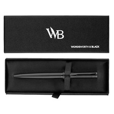 Luxury Refillable Ballpoint Pen Set for Writing, Black All Black picture