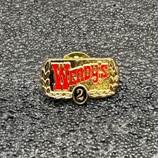 Wendy's 2 Year Service Award Lapel Pin Gold Tone Fast Food Memorabilia picture