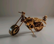 Motorcycle Bike Sculpture Vintage Hand Made Welded Scrap Metal picture