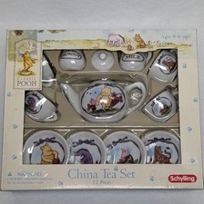 Schylling Disney Classic Winnie The Pooh China Tea Set Vintage 12 Piece Toy Set picture