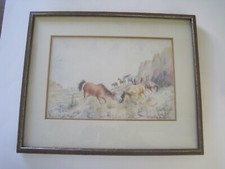 Trouble For Stragglers Watercolor By Bill Brandt 1972 picture